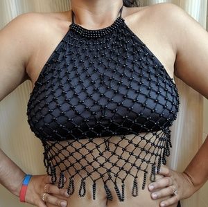 BOHO Y2K Bratz Dolls 70's Beaded Top